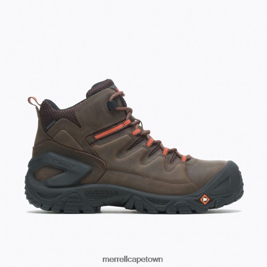 Espresso F60FX2716 Strongfield Leather 6\\ Waterproof Comp Toe Work Boot (J099341) Merrell
